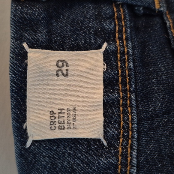 Hudson Beth Crop Baby Boot Cut Jeans Medium Wash Flap Pocket Size 29 - Picture 6 of 9